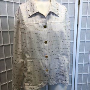 Merin London Woman Spring Jacket Cream Gold Size L